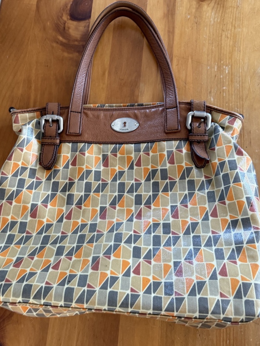 Fossil Key-Per Calypso Geometric Shoulder Bag